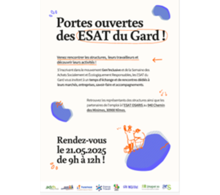 Journée Portes Ouvertes ESAT OSARIS NIMES Mercredi 21 mai 2025